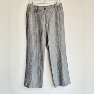 Trixie + LuLu Modern Gray Pinstriped Pants | Size 8P